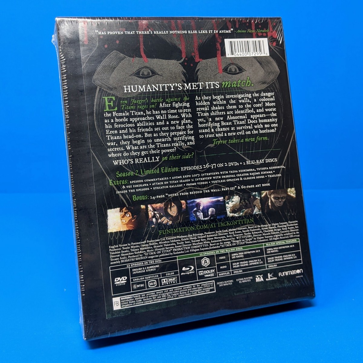 Attack on Titan Complete Season 2 Limited Edition Blu-ray DVD Box