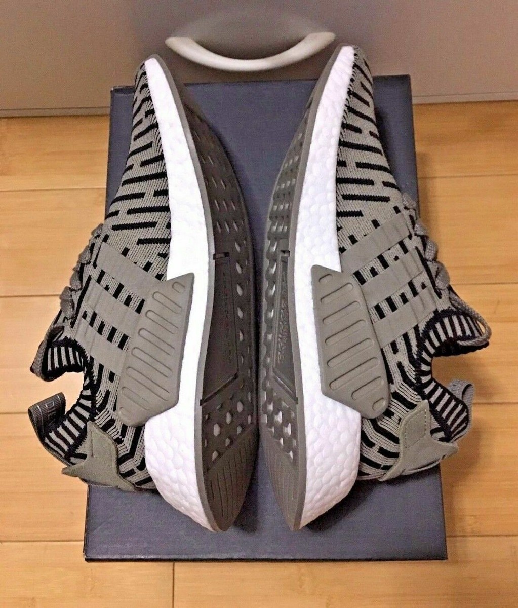 Adidas NMD R_2 PK Primeknit Trace Cargo Green Olive BA7198 Mens 8.5 US  AUTHENTIC | eBay