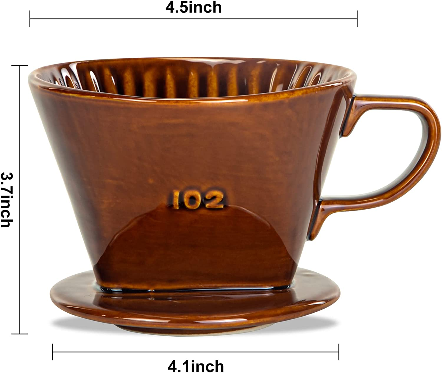 Pour Over Ceramic Coffee Dripper Coffee Maker 3 Holes Flat Bottom Porcelain New eBay