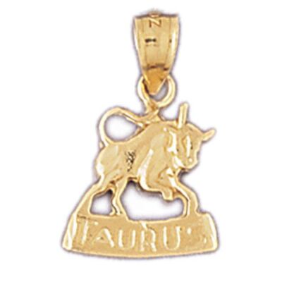 Stier Sternzeichen Charm Anhänger 14k Gold