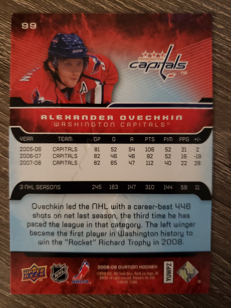 2008-09 Upper Deck Ovation Alexander Ovechkin Hockey Card #99