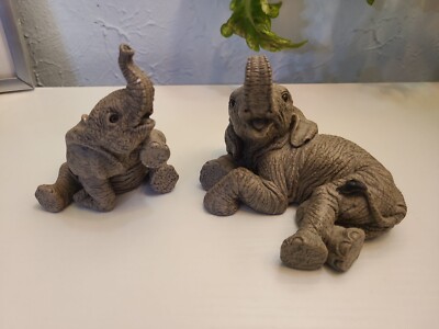 Elephant Figurines The Herd ''PEANUT Jr'' Collection by Marty Carey #3138 & #3107