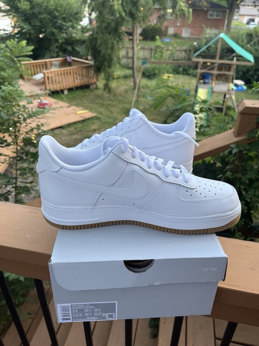 Nike Air Force 1 '07 Low White Light Brown Gum Shoes DJ2739-100