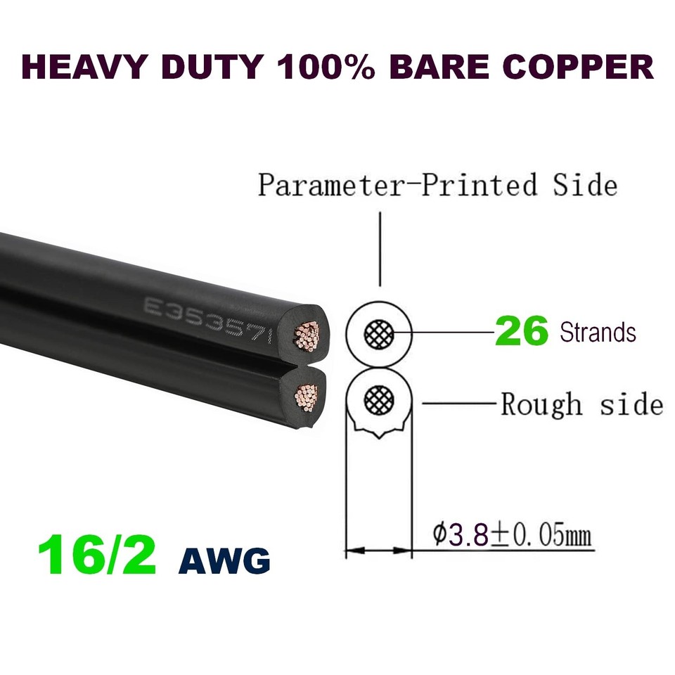 Low Voltage Landscape Lighting Copper Wire 16/2 200 ft Outdoor Direct