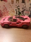 Lego Ferrari Red auto racing car with driver mini figure near mint Emblem Detail — photo 2