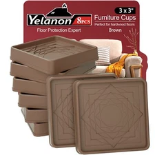 Furniture Coasters8 Pcs 3 Furniture Caster Cups Non Slip Furniture Pads Hardwoo