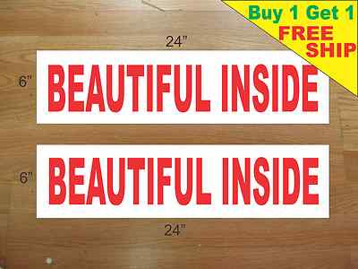 BEAUTIFUL INSIDE 6''x24'' REAL ESTATE RIDER SIGNS Buy 1 Get 1 FREE 2 Sided Plastic