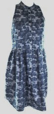Stella McCartney Dress Blue Camouflage Size Small UK 8, IT 38 Cotton RRP £475