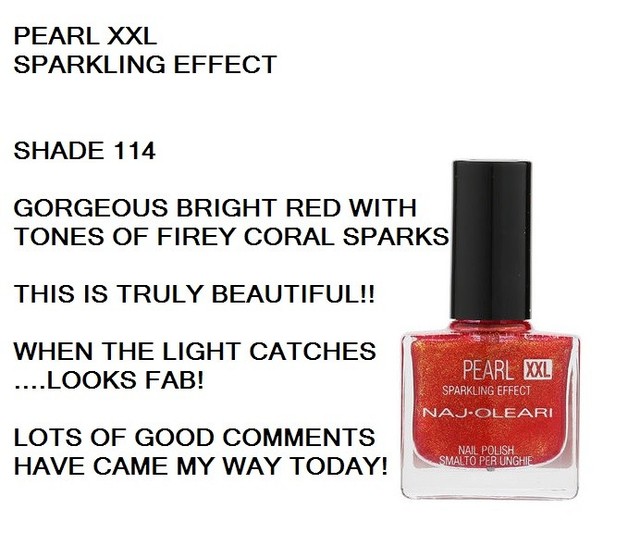 Naj Oleari Pearl Nail Polish Xxl Sparkling Effect 114 Rosso Red Gold Naj Oleari Pearl Nail Polish Xxl Sparkling Effect 114 Rosso Red Gold