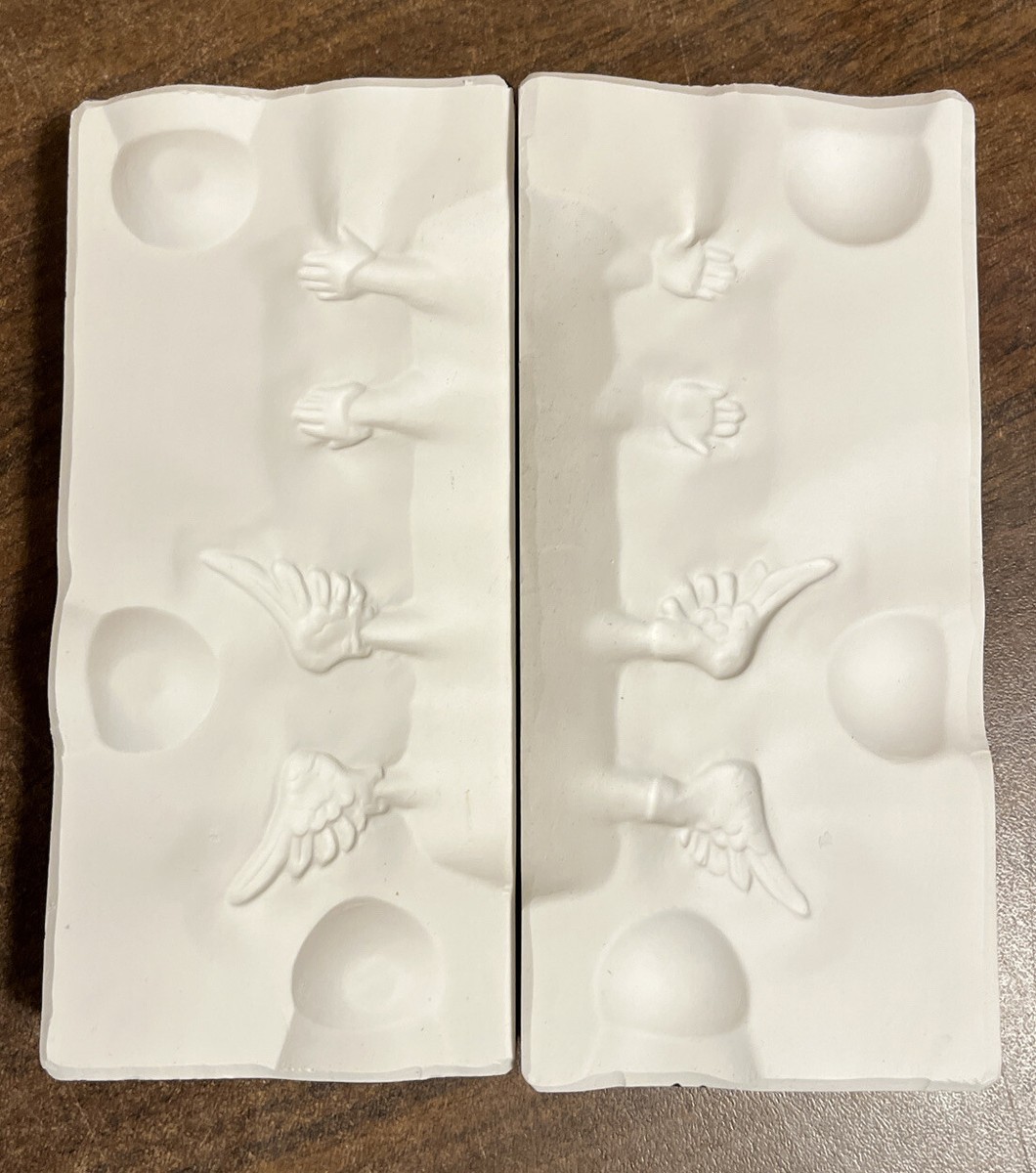 Vintage Alberta's Molds Ceramic Slip Casting Mold #302 & 303 Angle