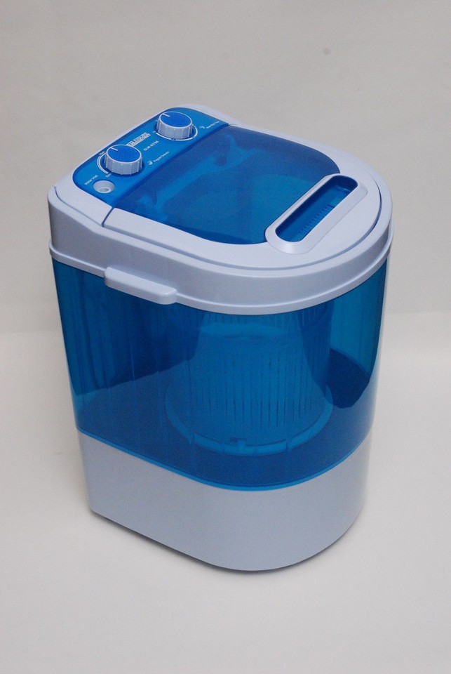 PORTABLE 230V MINI WASHING MACHINE IDEAL FOR CARAVAN MOTORHOMES SPIN