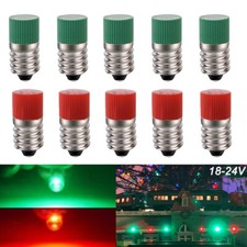5Pcs Red  5Pcs Green LED Bulbs Light 18 Volt Replace For Lionel 022 Controller