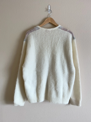 Supreme Brushed Grid Mohair Cardigan - Size Large - White - NEW | eBay