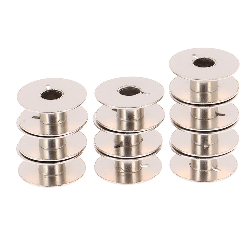 10x metal spool sewing machine accessories industrial bobbin grooved
