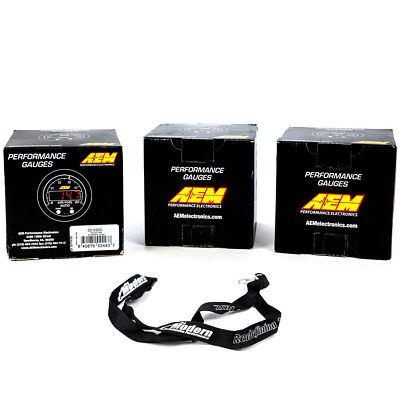 AEM 52mm X-Series Gauge Kit Wideband Air/Fuel & Oil/Fuel Pressure & Boost Black