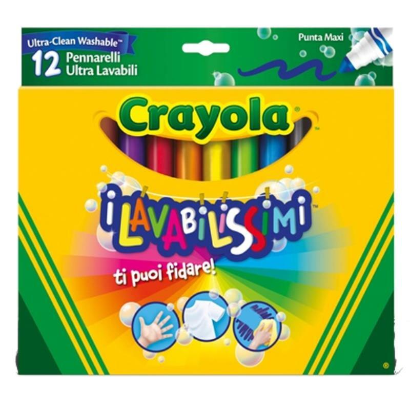 Crayola – Pennarelli “i Lavabilissimi” Punta Maxi Crayola Da 12