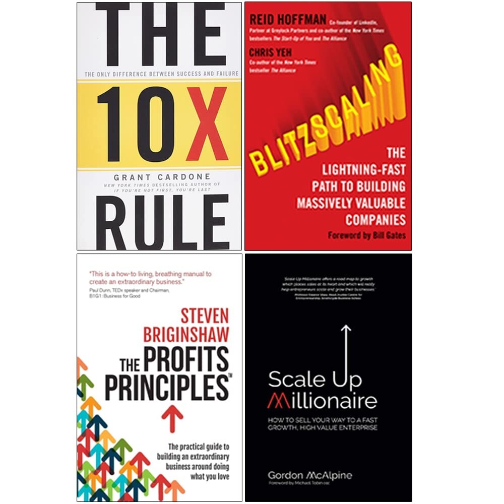 Blitzscaling,Unlocking Connection,Scale Up ,The 10X Rule 4 Books Collection Set - Image 2