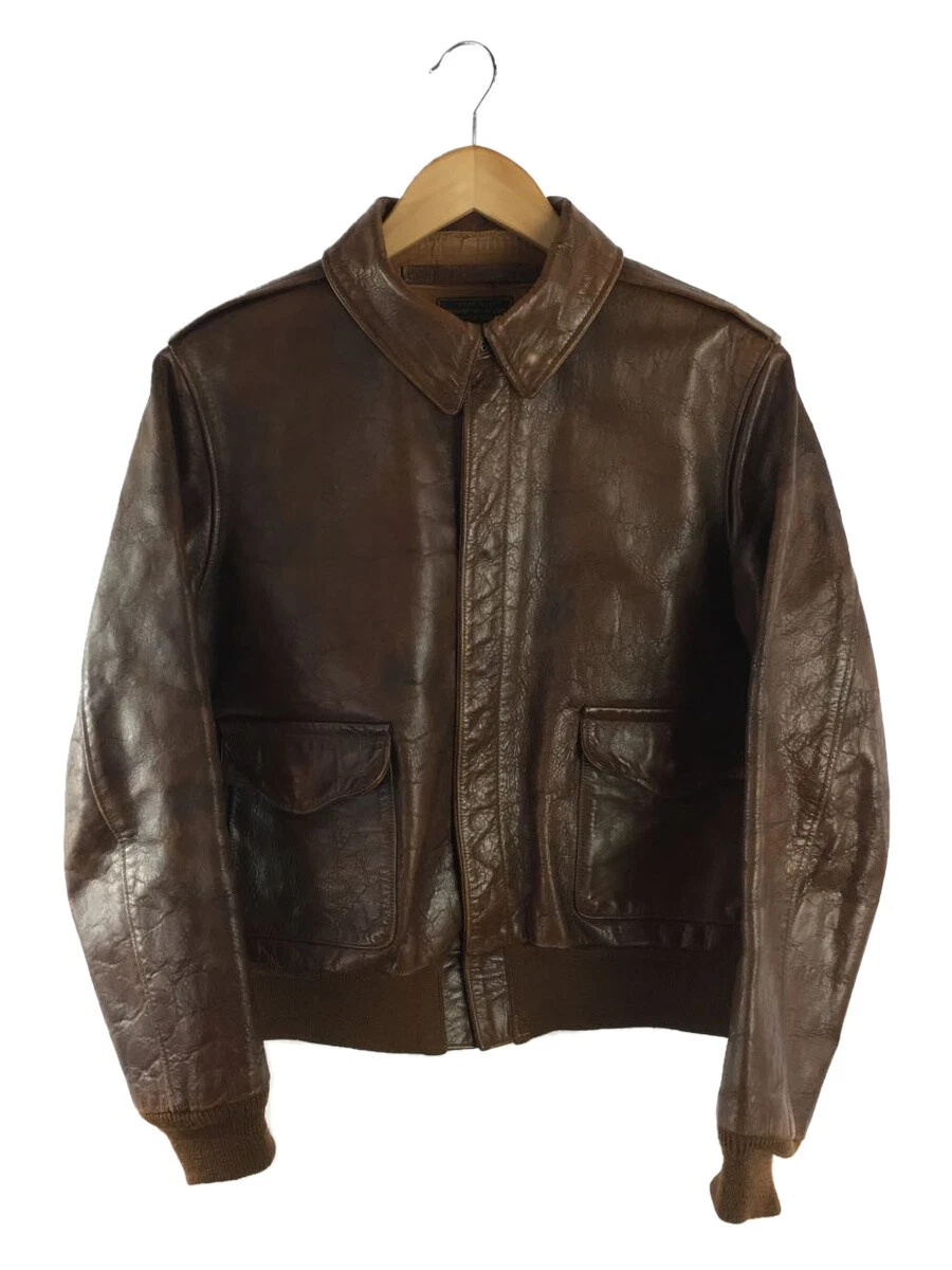 THE REAL McCOY'S A-2/Flight Jacket/38/Leather/BRW/Plain