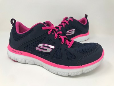 navy and pink trainers