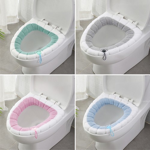 Cálido adj. Pelusa Accesorios de baño Cojín de Inodoro Cojín de inodoro eBay