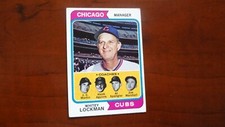 1974 TOPPS # 354 CHICAGO CUBS MANGER WHITNEY LOCKMAN BASEBALL CARD