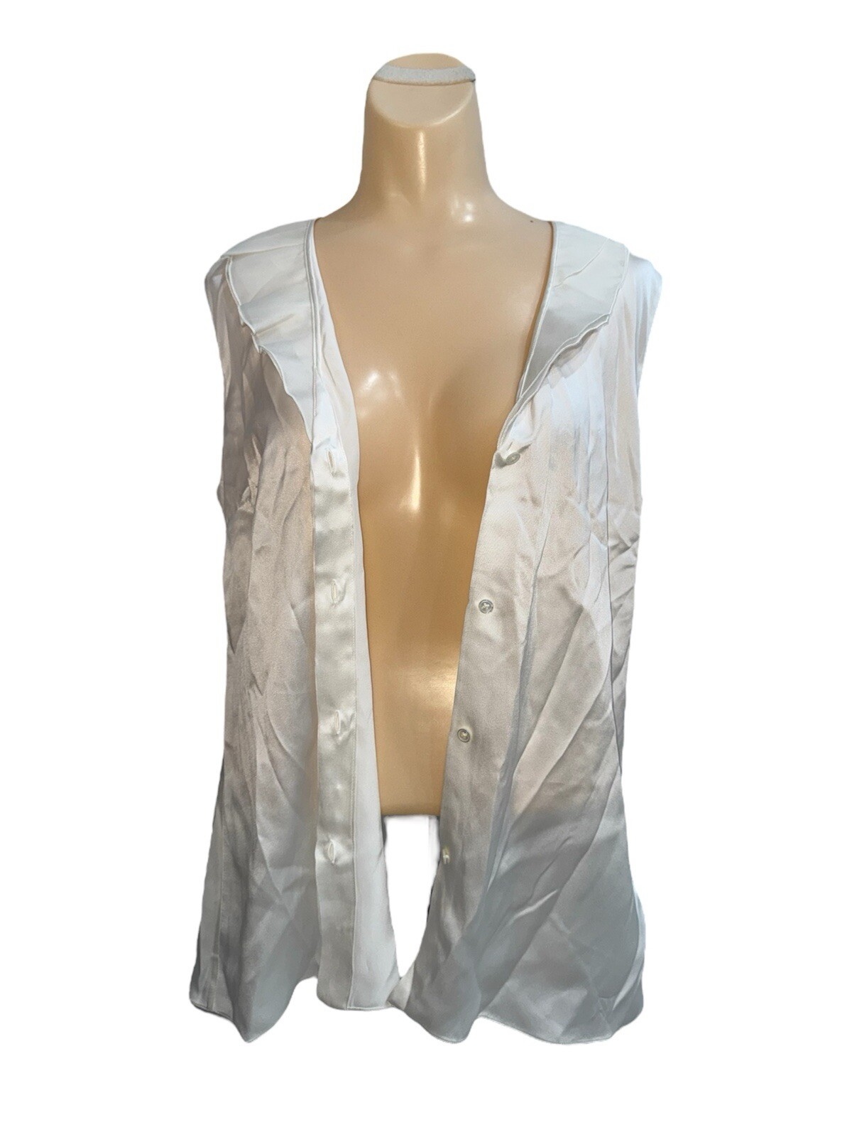 $1190 Ralph Lauren Purple Label Carlynn Ruffle-Trim 100% Silk Blouse Wmn Size 4 thumbnail 8