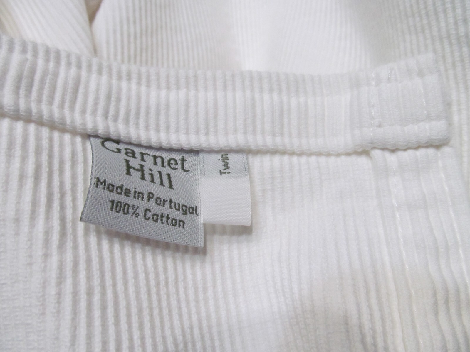 Hill White heavy ribbed cotton bedspread Made in Portugal eBay
