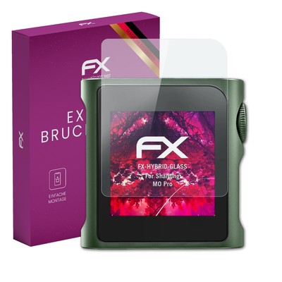 atFoliX Glasfolie für Shanling M0 Pro Displayfolie 9H Schutzpanzer