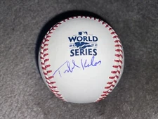 HOUSTON ASTROS TODD KALAS SIGNED 2022 MLB WORLD SERIES BALL BASEBALL COA
