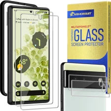ArmorSuit 2 Pack Glass Google Pixel 6 Screen Protector + Camera Lenses USA