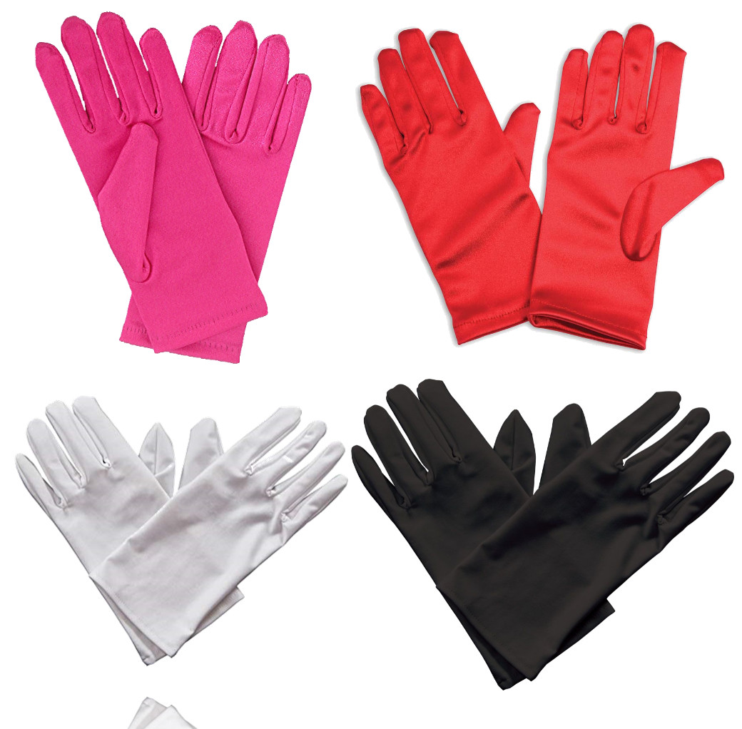 Damas Mujeres Guantes Cortos Estilo Satén Rojo Fiesta Boda Vestido Elegante Disfraz Reino Unido