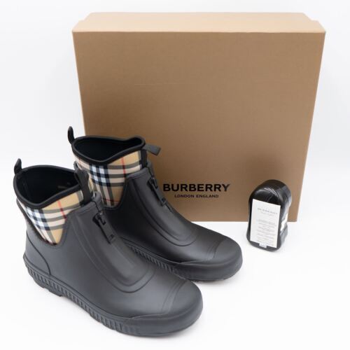 Burberry Black Quilted Leather Headband Nova Check Signature  display picture 2
