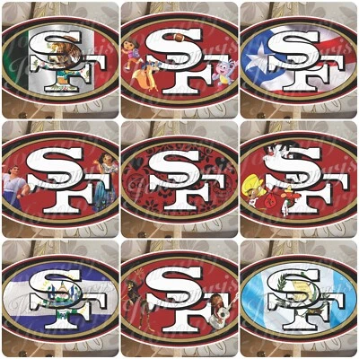 San Francisco 49ers Latino Vibes & Flags Custom Sticker Decal Niner Empire 4-18"
