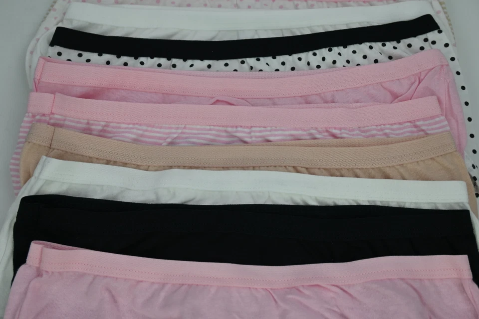 Girl's Fruit of the Loom Cotton Brief Panties 10-Pack Pink/White/Black/Tan 12 - Image 2 of 4