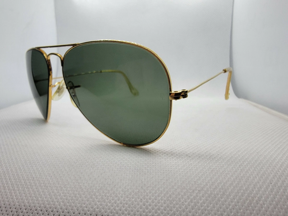 RAY BAN B L L0205 Arista Gold Frame Green G 15 Lens Aviator