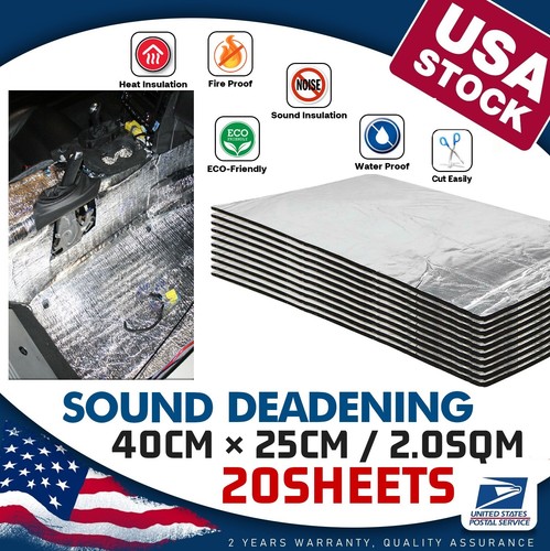 48"x39" UTV ATV Heat & Sound Deadener Insulation Thermal Noise Water Proof Mat E - Foto 5