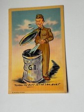 Vintage USA Comic Humor AK Postkarte  Militä...