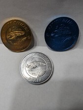 Rare Franklin Mint 1997 STAR TREK Poker Chips Casino, Set Of 3, CARD GUARD