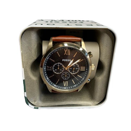 FOSSIL Flynn Chronograph Brown Leather 