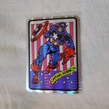 Marvel Masterpieces Vending Machine Foil Holo Prism Sticker - Captain America