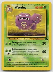 Weezing 45/62 Fossil Uncommon Pokemon Card