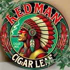 Vibrant Colors| Room Tin Metal Signs Home Décor Red for Man Cigar Lens Vintage