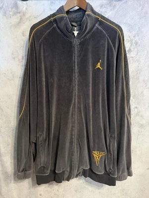 Nike Air Jordan Mens Melo Carmelo Anthony Gray Velour Full Zip Hoodie Jacket 2XL - Image 1 of 4