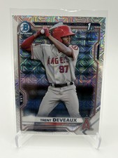Trent Deveaux 1st Chrome Mojo Refractor Rookie 2021 Bowman Card BCP-94 LA Angels. rookie card picture