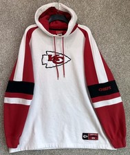 Y2k NFL Mens Size 2XL Kansas City Chiefs Embroidered Pullover Hoodie Sweatshirt