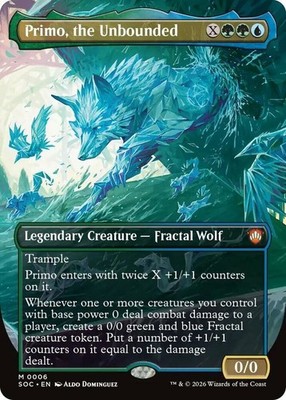 MTG Primo, the Unbounded - Foil - Borderless, NM-Mint, English Commander: Secret