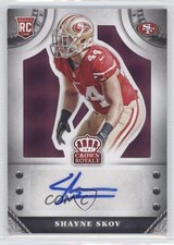 2014 Crown Royale Rookie Signatures Purple Plaid 6/10 Shayne Skov #S-SS Auto 0f8