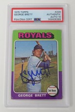 George Brett HOF Signed Autograph 1975 Topps Rookie Card # 228 PSA 10 Auto