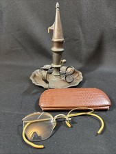 American Optical Rimway 12K Gold Filled Antique Eyeglasses W/Case AS IS 