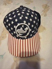 Vineyard Vines USA Stars Stripes Snapback Hat EUC